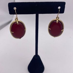 Red dangling earrings